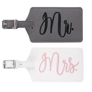 Chic Mr and Mrs Personalized Luggage Tags for Unforgettable Adventures