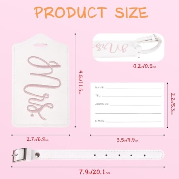 Stylish Mr and Mrs Luggage Tags for Couples Travel