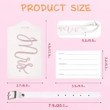 Stylish Mr and Mrs Luggage Tags for Couples Travel