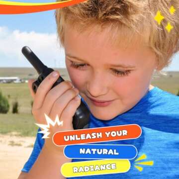 Wishouse Walkie Talkies for Kids Adults Rechargeable 4 Sets with 2 USB Chargers|4X3000mAh Batteries|Lanyards|Family Walky Talky Long Range for Hiking Camping|Xmas Birthday Gift|Boys Girls Present