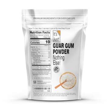 It's Just - Guar Gum, Gluten-Free, Non-GMO, Plant-Based Thickener & Binder, Thickens Cold Items, Ket...