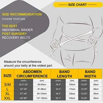 QEESMEI Postpartum Belly Band Abdominal Binder Post Surgery C-section Belly Binder Wrap Girdle Recov...