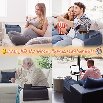 HMASYO Couch Cup Holder - Silicone Sofa Armrest Table