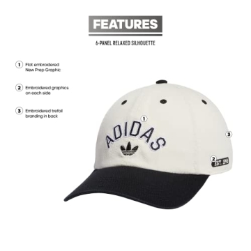 Adidas Originals New Prep Relaxed Cotton Hat - Wonder White/Black