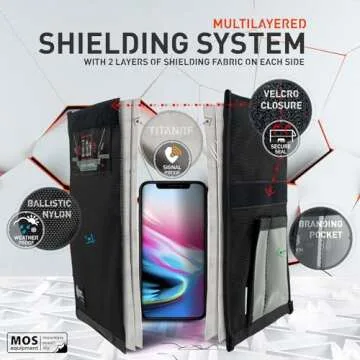 Mission Darkness Non-Window Faraday Bag for Phones (2-Pack) // Signal Blocking Bag Prevents Hacking Tracking Spying, Device Shielding for Law Enforcement Military Digital Forensics, EMP CME Protection