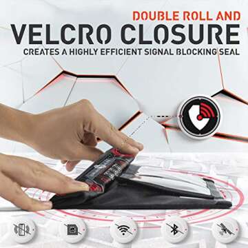 Mission Darkness Non-Window Faraday Bag for Phones (2-Pack) // Signal Blocking Bag Prevents Hacking Tracking Spying, Device Shielding for Law Enforcement Military Digital Forensics, EMP CME Protection