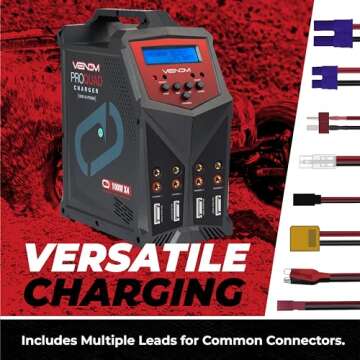 Venom Power Pro Quad Fast Charger - 4 Ports 100W LCD Charger
