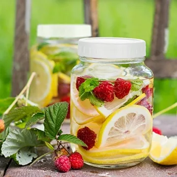 AOZITA Wide Mouth Mason Jar Lids - 16 Pack Plastic Caps