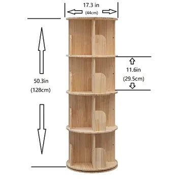 Rotating Bookshelf 360 Display For Kids And Adults