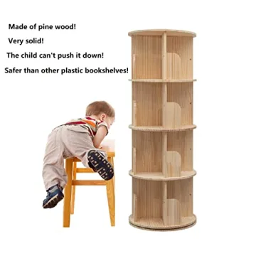 Rotating Bookshelf 360 Display For Kids And Adults