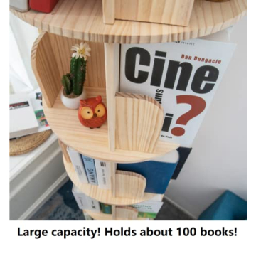 Rotating Bookshelf 360 Display For Kids And Adults