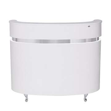 Reception Desk Reception Area Counter Office Receptionist Desk with LED Lights STAR FERRY