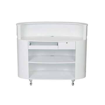 Reception Desk Reception Area Counter Office Receptionist Desk with LED Lights STAR FERRY