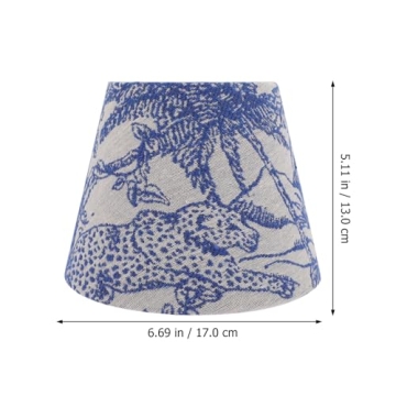 Embroidered Drum Lamp Shade - UKCOCO Rainforest Print