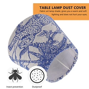 Embroidered Drum Lamp Shade - UKCOCO Rainforest Print