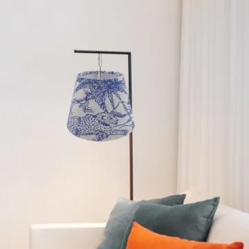 Embroidered Drum Lamp Shade - UKCOCO Rainforest Print