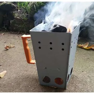 CampMaid Collapsible Charcoal Chimney Starter - Portable Cooking Essential