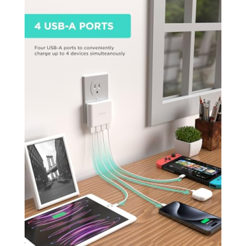 iHome Slim USB Wall Charger: AC Pro Multiport Charging Hub