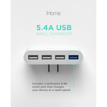 iHome Slim USB Wall Charger: AC Pro Multiport Charging Hub