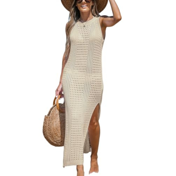 CUPSHE Women Cover Up Dress Cutout Bodycon Maxi Cover-Up Cutouts Sleeveless Casual Beach Sexy Summer...
