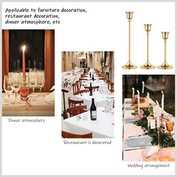 Elegant Brass Candlestick Holders for Wedding & Home