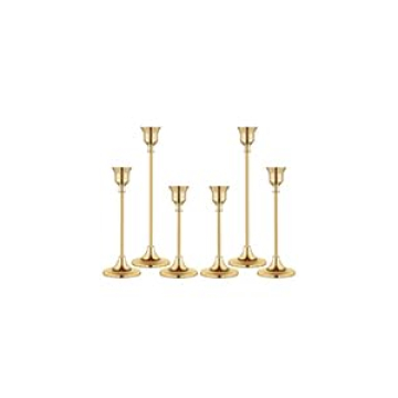 Elegant Brass Candlestick Holders for Wedding & Home