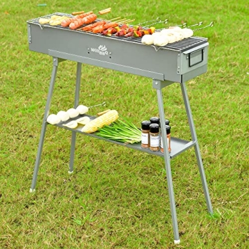 Portable Charcoal Grill for Camping & Outdoor Use