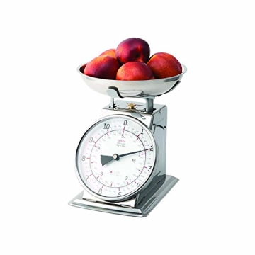 Taylor Stainless Steel Analog Kitchen Scale with 11 Lb Capacity