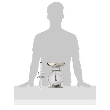 Taylor Stainless Steel Analog Kitchen Scale with 11 Lb Capacity