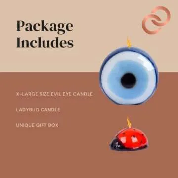 Evil Eye Ball Candle – Decorative Candle - Handmade Candle - Shaped Candles for Home and Office - Slow Burning and Long Lasting Candles by Cula (X-Large)