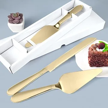 Eisinly Wedding Cake Cutting Set - Elegant Stainless Steel