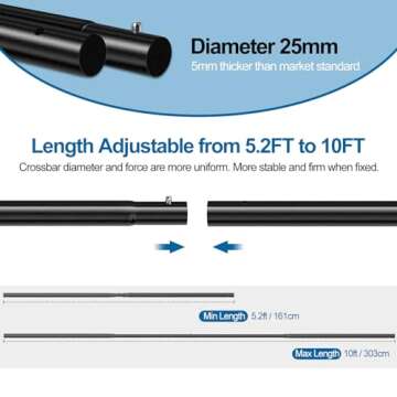 FUDESY Backdrop Stand 7x10Ft Adjustable Photography Background Support System Kit for Photo Video St...