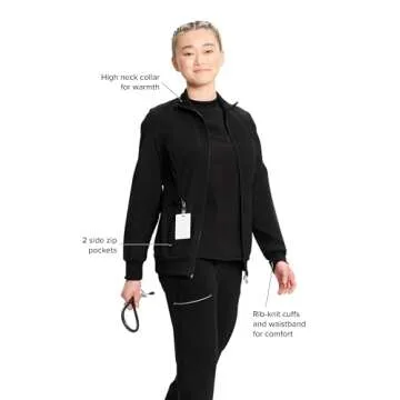 Infinity Cherokee Zip Front Scrub Jacket for Women