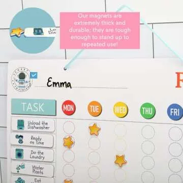 QUOKKA Magnetic Behavior Chore Chart - Fun Visual Schedule for Kids