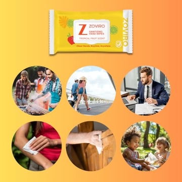 Zoviro Hand Sanitizing Wipes with Essential Oils