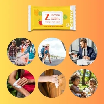 Zoviro Hand Sanitizing Wipes with Essential Oils
