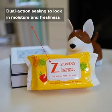 Zoviro Hand Sanitizing Wipes with Essential Oils