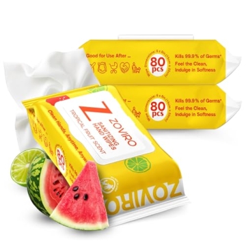 Zoviro Hand Sanitizing Wipes with Essential Oils
