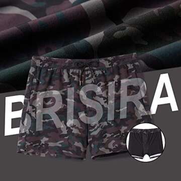 BRISIRA Swim Trunks Quick Dry Beach Shorts with Pocket