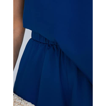 CUPSHE Women's Royal Blue One Shoulder Romper Stylish & Comfy