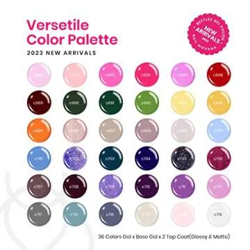 beetles Gel Polish 36 Colors Nail Set Sparkle Glitter with 6 Colors Holographic Glitter Cat Eye Gel Nail Polish Kit Home Diy Manicure Nail Salon Varnish Spring Summer Gifts for Girls Women