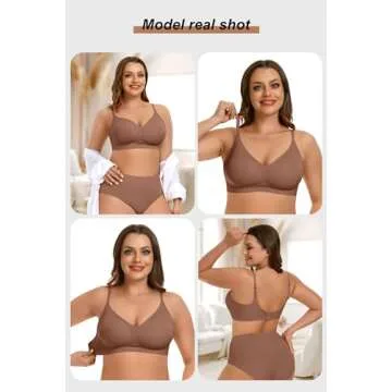 Vertvie Women's Seamless Wireless Bra for All-Day Comfort