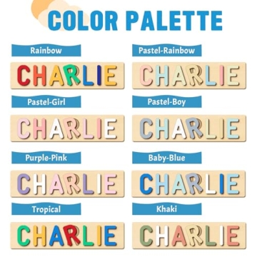 Purefly Personalized Name Puzzle for Kids Engraved Gift