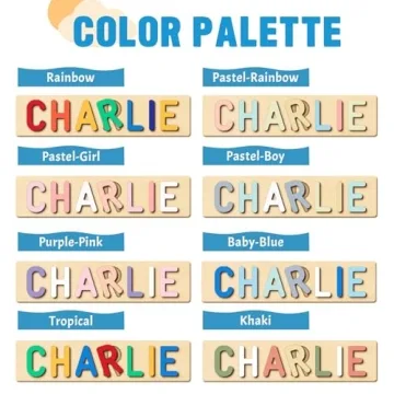 Purefly Personalized Name Puzzle for Kids Engraved Gift