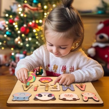 Purefly Personalized Name Puzzle for Kids Engraved Gift
