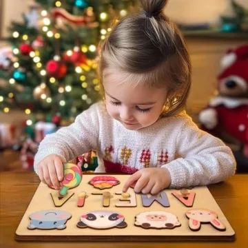 Purefly Personalized Name Puzzle for Kids Engraved Gift