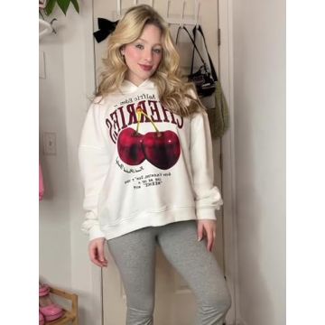 Aelfric Eden Oversized Cherries Print Hoodie Sweatshirt
