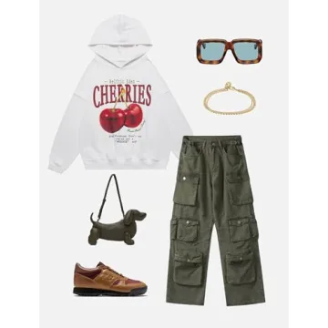 Aelfric Eden Oversized Cherries Print Hoodie Sweatshirt