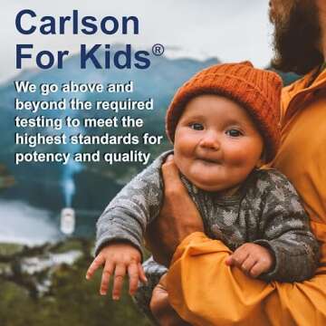 Carlson - Baby's Super Daily D3, Baby Vitamin D Drops, 400 IU (10 mcg) per Drop, 1-Year Supply, Vegetarian, Liquid Vitamin D Drops for Infants and Toddlers, Unflavored, 365 Drops