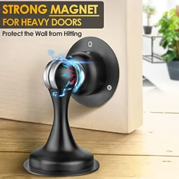 Winonly Magnetic Door Stop - No Drill, Strong Adhesive